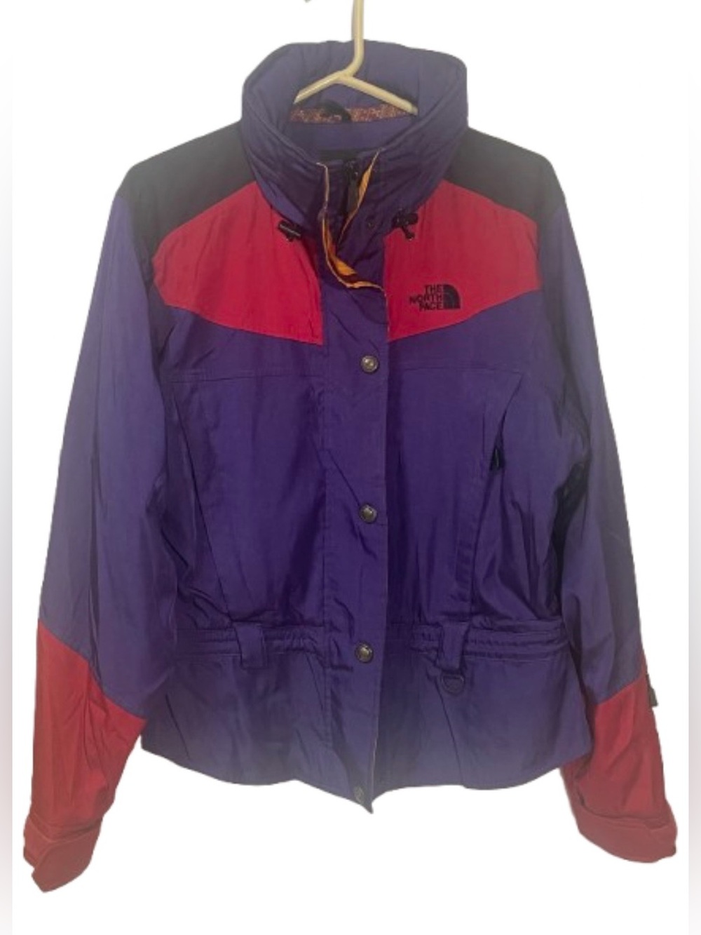 VINTAGE 90's THE NORTH FACE Purple Snow Ski Jacket Coat Size 10 Missing Belt